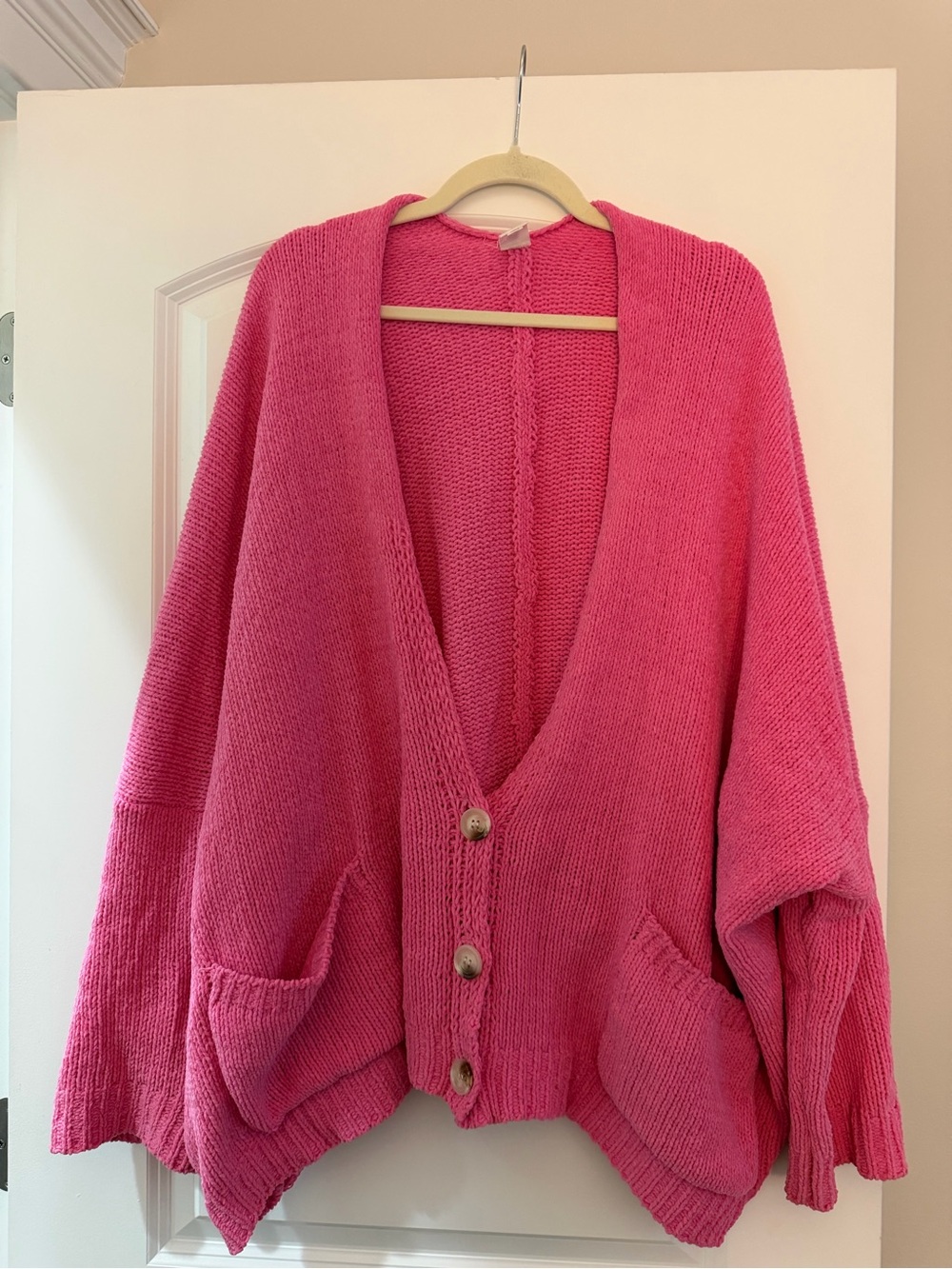 Pink Oversized Cardigan LRG